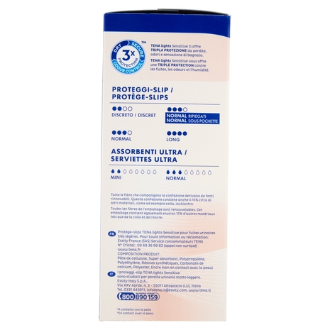 Tena lights Sensitive Proteggi-Slip Normal Ripiegati 22 pz